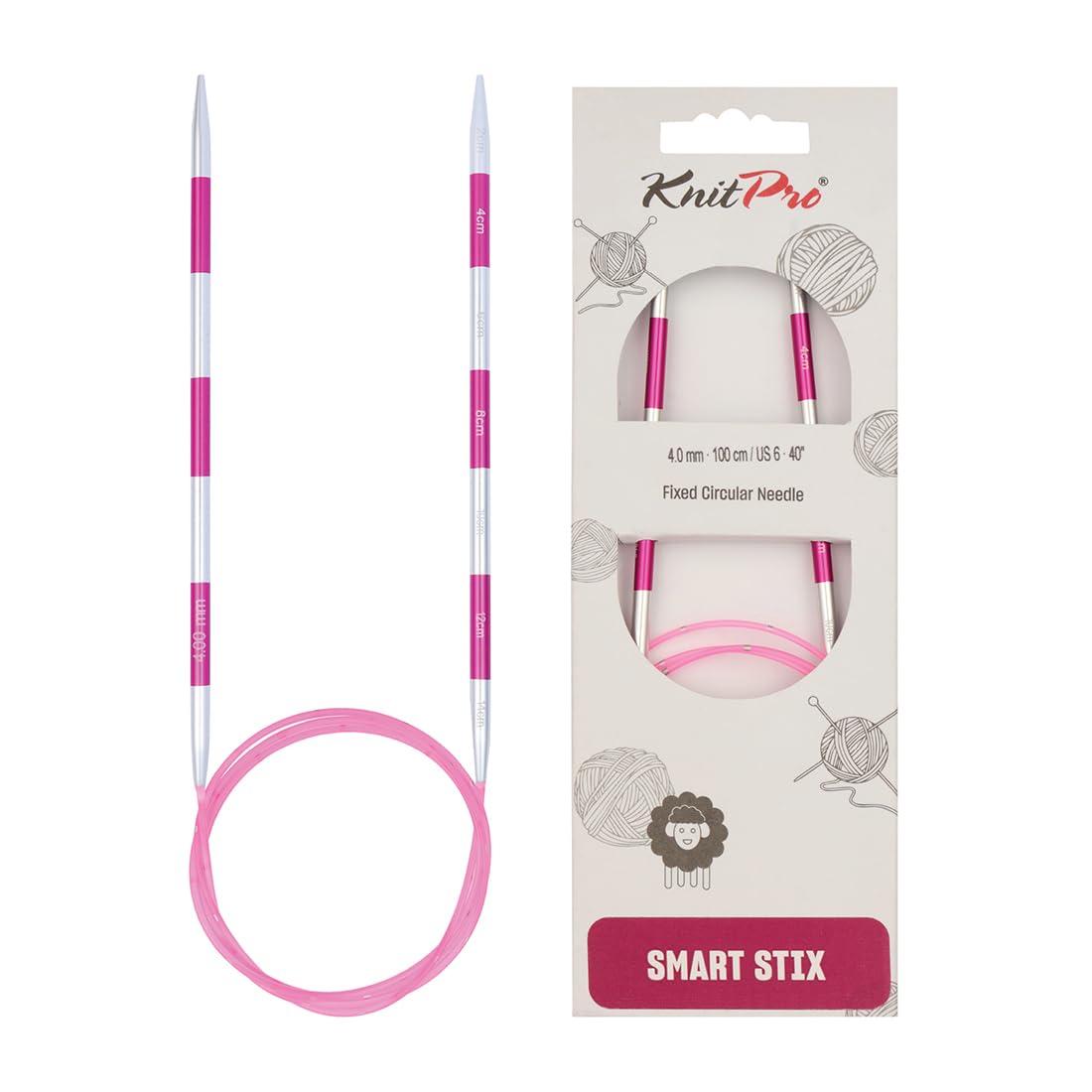 KnitPro Smartstix Fixed Circular Needles 40" (100cm) | 4.00mm