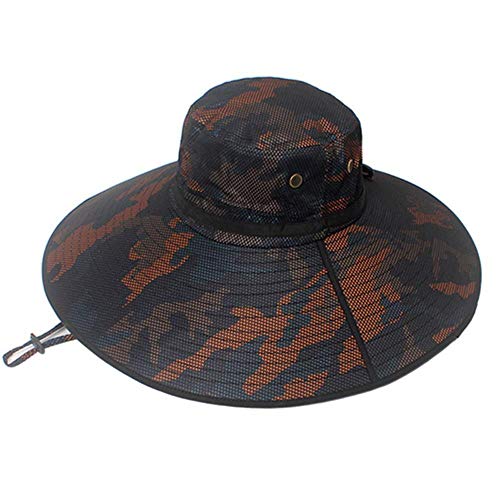 YLX Angelmütze Herren Sommer Uv-Proof Big Boim Sun Boonie Hüte Camouflage Wasserdichter Sonnenschutz Outdoor Hike Hunt… – Bild 6