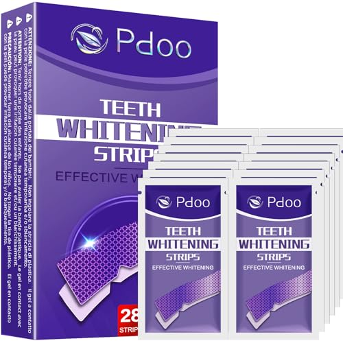 Purple Teeth Whitening Strip - Whitening for Teeth Sensitive, Professional Teeth Whitening Strips, Fast Remove Smoking, Coffee, Wine Stains, Teeth Whitening Kit Pack of 28 Non-Slip Strips