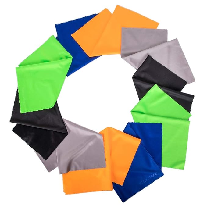 Pack of 10 Microfiber Glasses Cleaning Cloths Designed for Cleaning