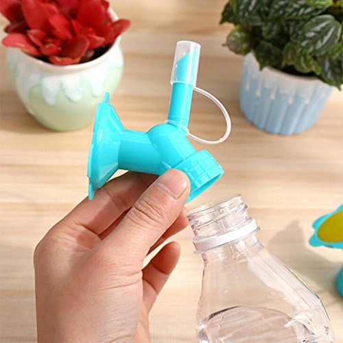 image for Sonmer 2 In 1 Plastic Bottle Cover Sprinkler, For Flower Waterers, Blu