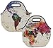 Artovida Artists Collective Insulated Neoprene Lunch Bag - Washable Soft Lunch Tote for Work and Picnic - Design by Mark Ashkenazi (Israel) World Map - Classic