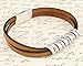 Secret Message spiral stamped bracelet - Your favorite quote or message - Brown - Hand stamped aluminum/leather bracelet with magnetic clasp. Custom made for you.