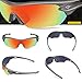 TOREGE Polarized Sports Sunglasses With 5 Interchangeable Lenes for Men Women Cycling Running Driving Fishing Golf Baseball Glasses TR002 (Grey)