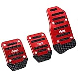 SZSS-CAR 3pcs Nonslip Car Pedal Pads Auto Sports Gas Fuel Petrol Clutch Brake Pad Cover Foot Pedals Rest Plate Kits For Honda,Toyota, VW, Mazada,Porsche, Lexus,Renault.