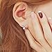 Ear Crawler Earrings Leaves Climber Ear Cuff Chandelier Rhinestone Wrap Pin Asymmetric Flower Tassel Stud Golden Plated
