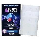Purity Hemp Naturals Body Discomfort Patch 120 mg - 15 ct (8 mg ea.) Lasts 24 Hours. Sweat & Water Resistant. Convenient & Discreet. For Use On Any Part Of The Body. Plant-Based Extended-Release Patch