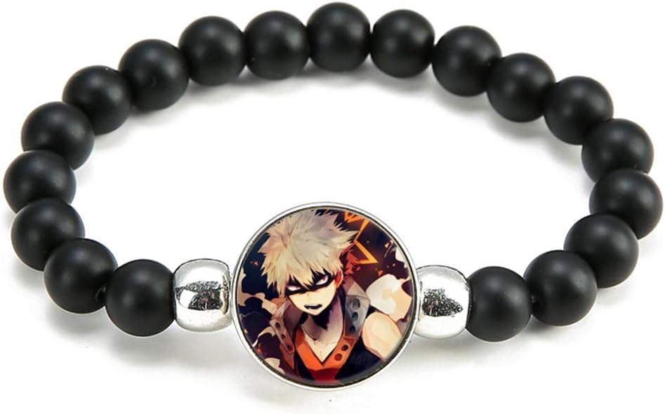 Novelty Jewelry Bracelet Anime Style Hand Chain Healthy Nature Stone Bracelet Creative Stone Chain Hand—— My Hero Academia(H09)