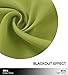 NICETOWN Bedroom Curtains Blackout Draperies - Decoration Thermal Insulated Solid Grommet Top Blackout Panels/Drapes for Kid's Room (1 Pair, 52 x 63 inches in Fresh Green)