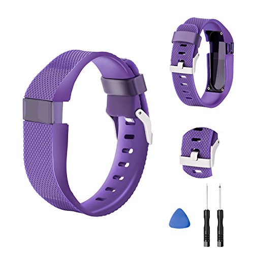 For Fitbit Charge HR,Topopo Replacement Wrist Bands for Fitbit Charge HR Activity Fitness Tracker (Purple S)