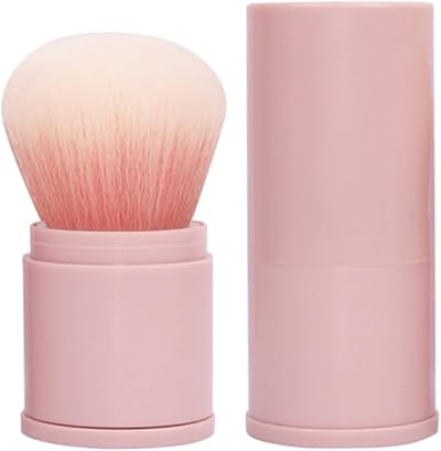 QRJ Soft Powder Face Makeup Brush Pink Cheeks Blusher Bronzer Kabuki Brush