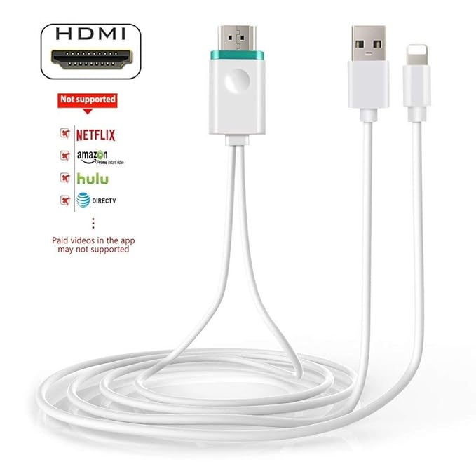 Phone to HDMI Cable, 1080P HDTV Digital AV Adapter for