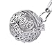 Yumei Jewelry 5 Pcs Rhodium Plated Diffuser Locket Aromatherapy Essential Oil Pendant Cage Locket