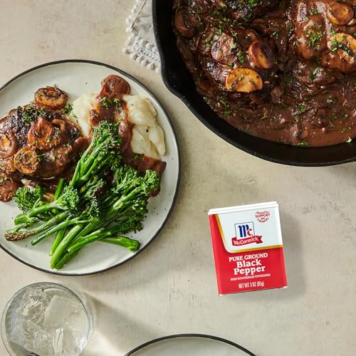 MCCORMICK PURE GROUND BLACK PEPPER, 3 OZ