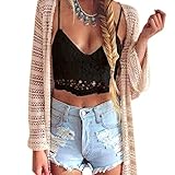 Willtoo Women Crochet Tank Camisole Lace Vest Bra Crop Top (S)