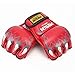 Solid Boxing Gloves Half Finger MMA Combat Gloves UFC Sanda Gloves Gym Professional Lightweight Protective Gloves Sports Gloves Leather Gloves. (Red)