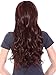 Simplicity High Quality Long Curly Full Wig Wavy Cosplay Party Wigs, Dark Brown