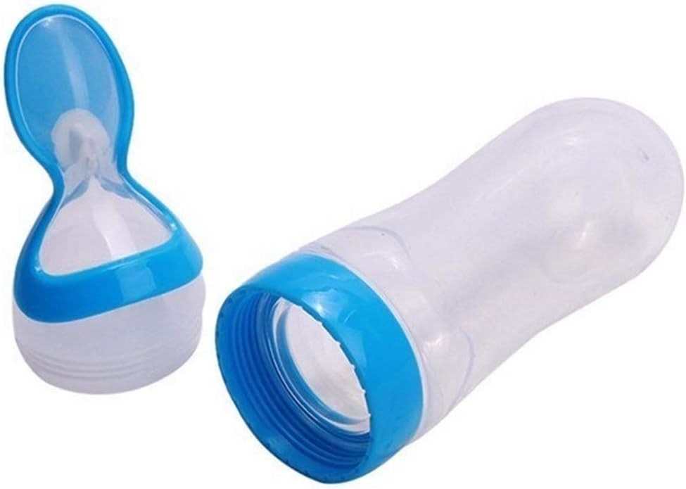 Dapei Spoon Feeding Bottle Weaning Food Supplement Spoon Eat-bottle for Infant Newborn Baby to Drink Soup and Take Rice Cereal (a)