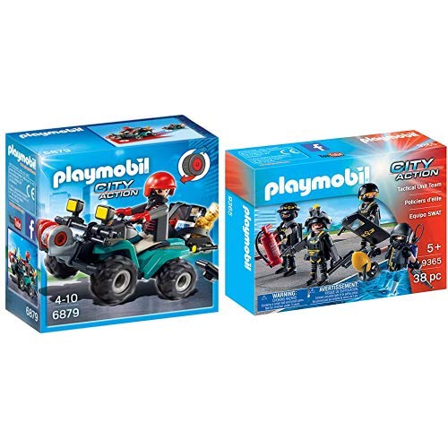 Playmobil 6879 - Ganoven-Quad mit Seilwinde & 9365 - SEK-Team Spiel