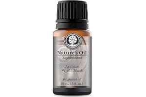 NATURE'S OIL Arabian White Musk Fragrance Oil (15ml) for Cologne, Beard Oil, Diffusers, Soap Making, Candles, Lotion, Home Scents, Linen Spray, Bath Bombs