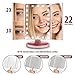 Makeup Vanity Cosmetic Magnifying Mirror with 22 LED lighted 180° Free Rotation Tri-fold Portable Touch Screen Dimmer Rose Gold Color Beauty Mirror for Males & Females