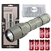 SureFire G2X Pro 600 Lumen Tactical EDC Flashlight Bundle with 4 Extra SureFire CR123A Batteries and Lightjunction Battery Case (Green)  
