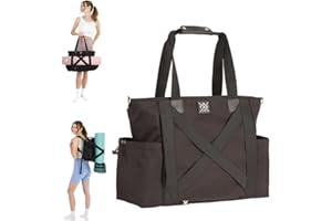 Trulee x Erica Yoga Mat Tote Bag with Backpack Straps – Water-Resistant, Durable, with Pockets for Thick & Extra-Large Mats – Yoga Carrier for Women & Men Ideal for Gym, Pilates, and Travel