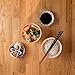 Nicola Spring 6X 10cm 3 Colours Hand-Printed Sauce Dish Set - Small Japanese Style Porcelain Salsa, Soy Dipping Plates