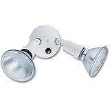 Lithonia Lighting OFTH 300PR 120 P WH-M12 Adjustable Twin PAR Holder with Dusk-to-Dawn, 120 Volts, 300 Watts, White