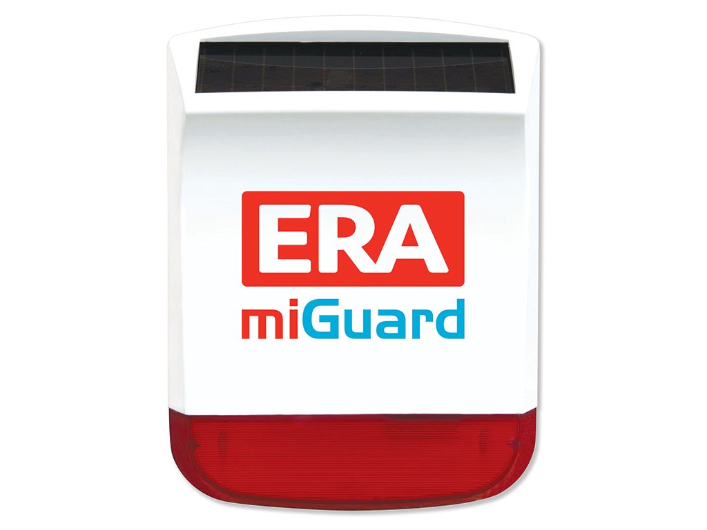 ERA miGuard Wirefree Alarm Solar Charged Siren - Red Lens MGSPS260R