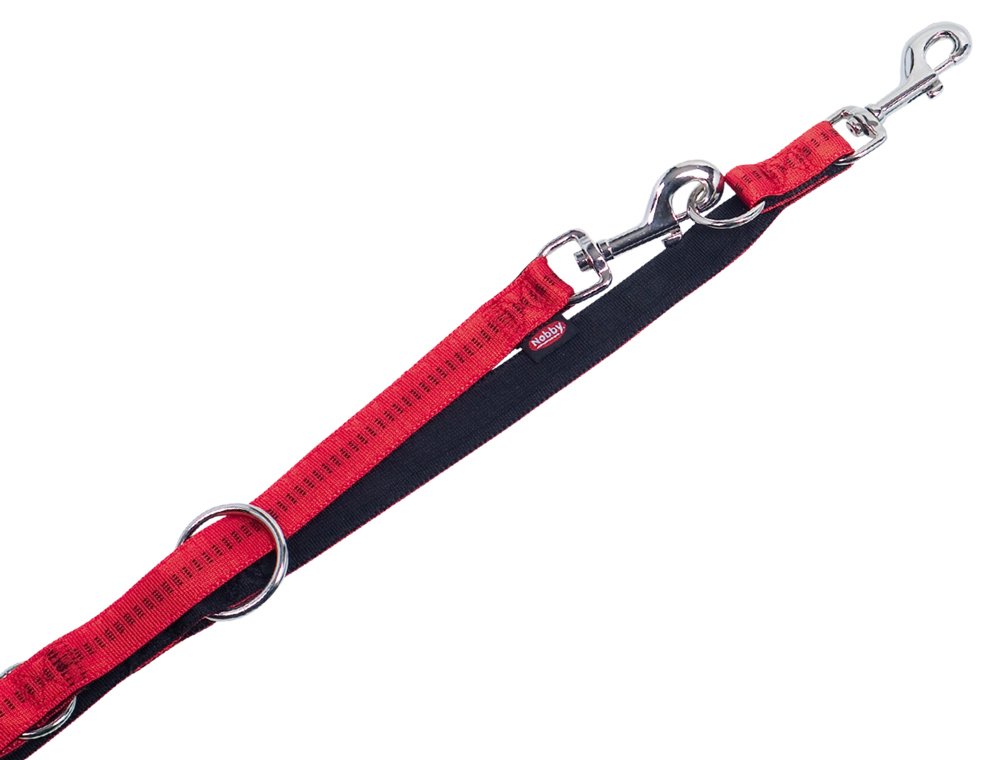 Nobby Soft Grip Dogs Training Leash, 200 cm Length x 10 mm Width, Red