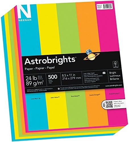 Neenah Paper Inc Astrobrights Colored Paper 24lb 8-1/2``x11`` 500Shts/PK Ast 99608 supplier_myofficeinnovations