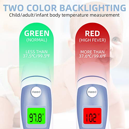 Baby Thermometer, Digital Medical Forehead and Ear Thermometer for Fever, LPOW Instant Accurate Reading Infant Infrared Temporal Thermometer for Toddlers, Kids and Adults