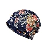 Ababalaya Women's Elegant Floral Lace Turban Cap Chemo Cancer Beanie Cap Nightcap