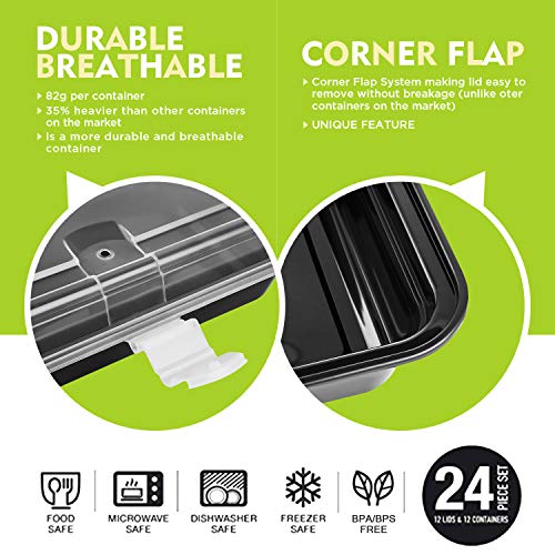 Meal Prep Containers with Lid Keto 50 Pack BPAFREE BPSFREE