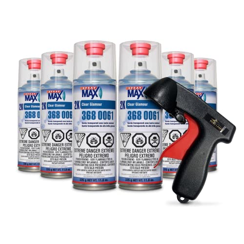 White Spray Paint SprayMax 2K Glamour High Gloss Aerosol Clear - Foto 3