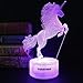 YODAFOOR Unicorn Night Light Lamp, Unicorn Toy Gifts for Boys Girl Teen Kids, Bedroom Table Decor Light, 16 Color Remote Lamp Smart Touch