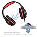 Gaming Headsets by WONER GM-1 Earphone Specialized for Games, Computer Earphone, Headphone, Ear Microphone for Electronic Sports or Internet Bar, Microphone Provided (red)