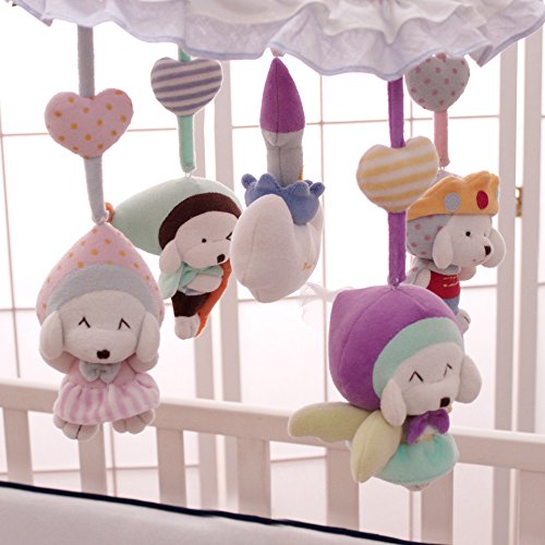 SHILOH Baby Crib Decoration Newborn Gift 60 tunes Pllush Musical Mobile (Poodle Triangle) - Thumbnail 4