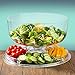 Chef's Star Acrylic Cake Stand with Dome Cover 6 in 1 Multi-Functional Serving Platter and Cake Plate - 12 Inch Use as Desert Platter, Salad Bowl, Veggie Platter, Cake Holder, Nachos & Salsa Plate