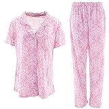 Sag Harbor Women's Pink Damask Pajama Set