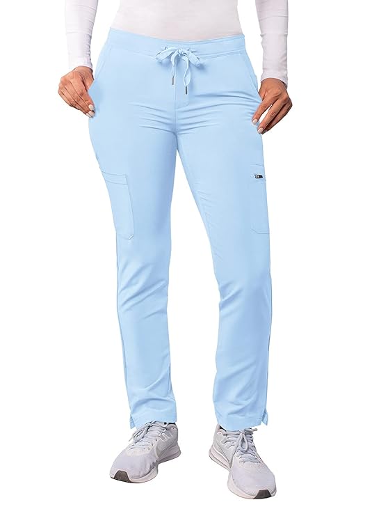 Buy Adar Addition Scrubs for Women Skinny Leg Cargo Drawstring Scrub