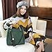Promini Women 2 Pieces Shoulder Bags Leather Set Bucket Bags Messenger Tote Bags Purse,Green