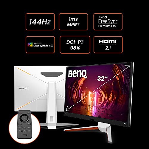 BenQ MOBIUZ EX3210U Gaming Monitor 32" 4K UHD 144Hz 1ms w/Remote IPS