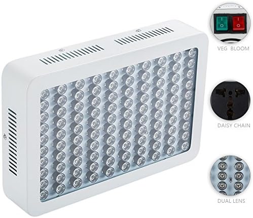 600W LED Grow Light NewLifeStore Full Spectrum with 2 Switches and Dual Lens LED Plant Grow Light with Daisy Chain for Greenhouse Hydroponic Indoor Plants Seeding Growing and Flowering