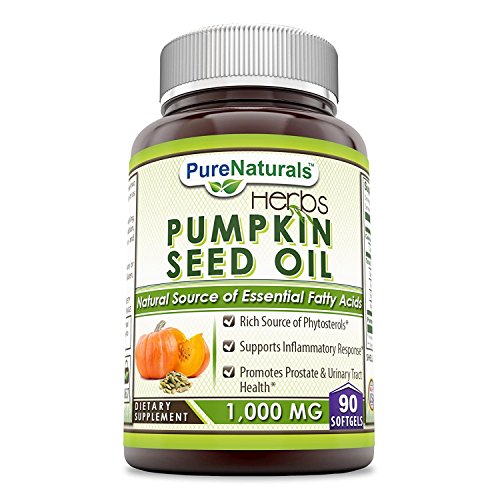 Pure Naturals Pumpkin Seed Oil, 1000 mg 90 Softgels -Supports Inflammatory Response* -Promotes Prostate & Urinary Tract Health* -Rich Source of Phytosterols*