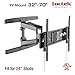 Loctek R2L Curved and Flat Panel 32-70 Inches UHD HD TV Wall Mount Bracket max. Fits 24 inches Wall Stud with Articulating Arm Swivel & Tilt for Most of LED, LCD, Plasma, OLED TVs