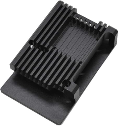 Wivarra para Raspberry Pi 4 Modelo B 2G Kit con Negro CNC AleacióN de Aluminio Funda Protectora Ventilador RefrigeracióN 5V 3A Potencia para Raspberry Pi 4B Enchufe de la UE