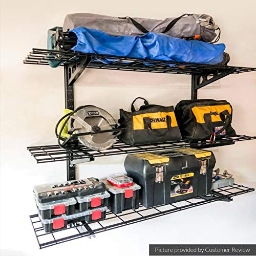 FLEXIMOUNTS 3Tier 1x4ft Garage Storage Wall Shelving 12inchby48