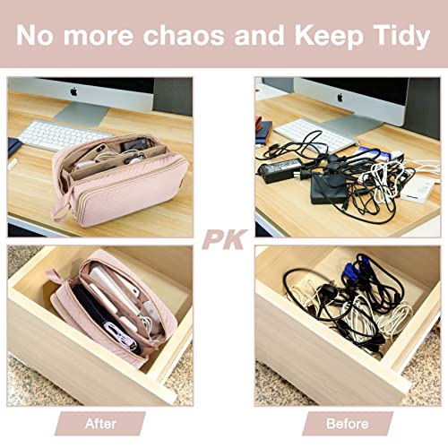BAGSMART Electronic Organizer for Women,Travel Cable Organizer,Pink Pricepulse